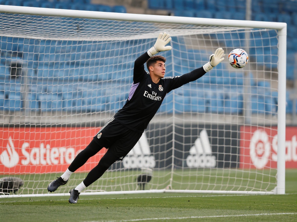 皇马门将危机:库尔图瓦与卢宁伤缺,2米青训新星冈萨雷斯或战瓦伦 在这样的背景下,青训门将冈萨雷斯进入了公