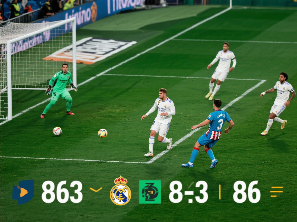 从半场数据来看，皇马在射门次数上的8-3