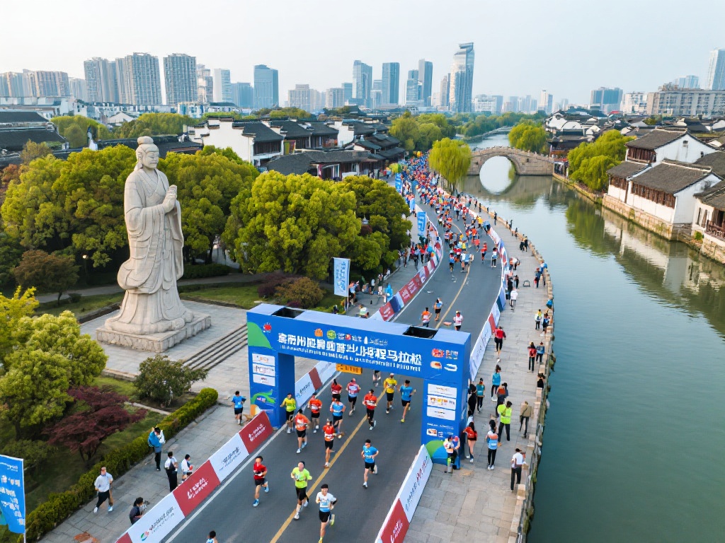 2025扬州鉴真半程马拉松精彩开跑引燃激情